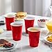 GUSTO [18 oz. - 100 Count] Disposable Plastic Red Cups, Party Drinking Cups for Events and Everyday Use