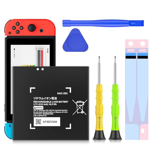 DGBOSEN HAC-003 Switch Battery, 4310mAh High Capacity Lithium Polymer Replacement Battery Compatible with Switch Console, with Installation Tool kit