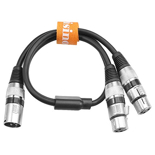 Disino D-2XLRF-XLRM-50 Xlr Splitter Cable, 3 Pin Dual Xlr Female To Male Xlr Patch Y Cable Balanced Microphone Cord Audio Adaptor thumb #3