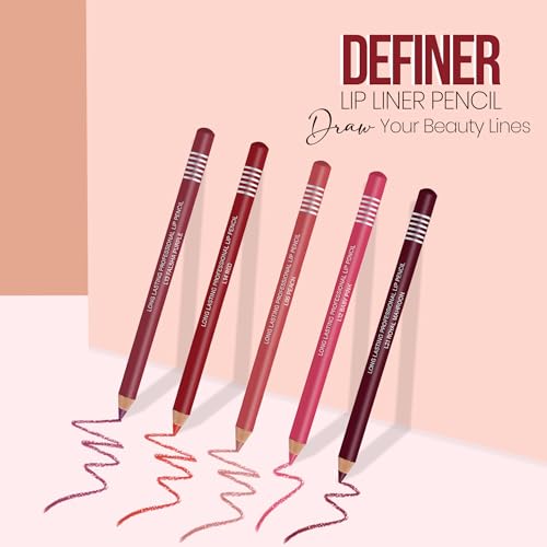 Image of Colors Queen Lip Liner Pencil | Long Lasting & Waterproof Formula | Matte Lip Liner Pencil for Women (L-15, Purple)