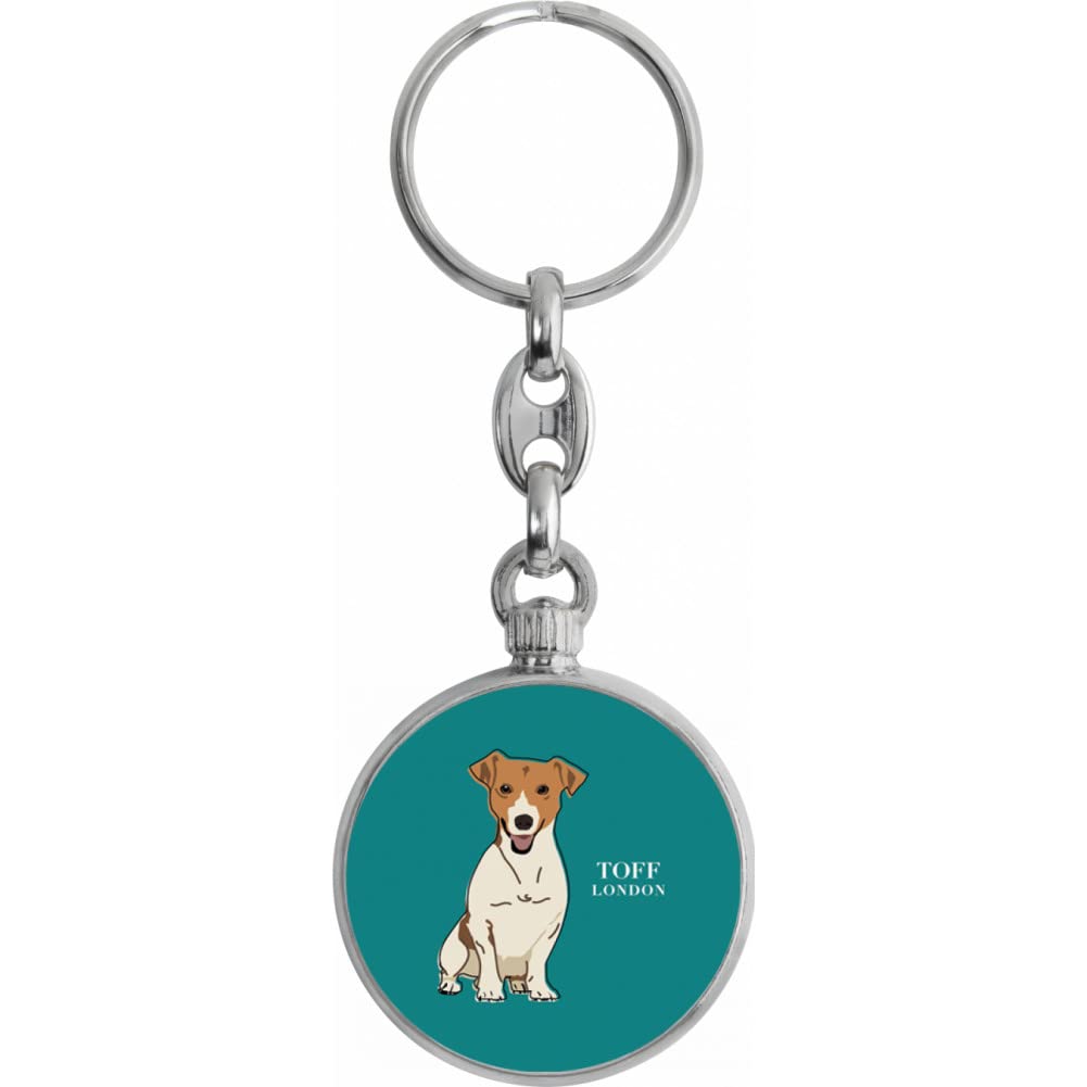 Toff London Beige Jack Russell Terrier Dog Keyring