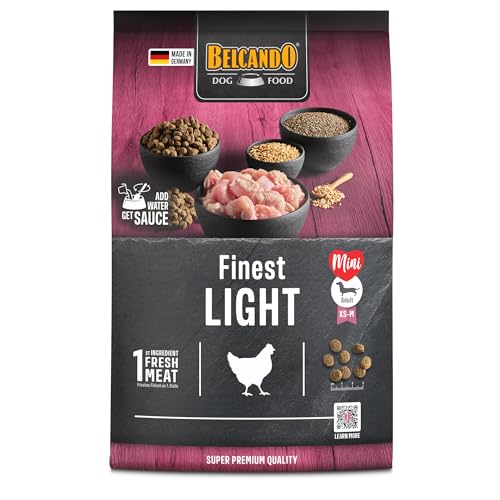 Belcando Finest Light [4 kg] Hundefutter | Trockenfutter für kleine & übergewichtige Hunde | Alleinfuttermittel für Hunde ab 1 Jahr