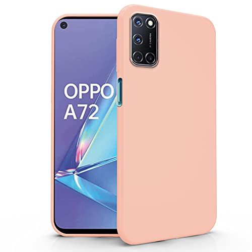 N NEWTOP Cover Compatibile con Oppo A52 - A72 - A92 Custodia TPU SOFT Gel Silicone Ultra Slim Sottile Flessibile Case Posteriore Protettiva (Rosa)