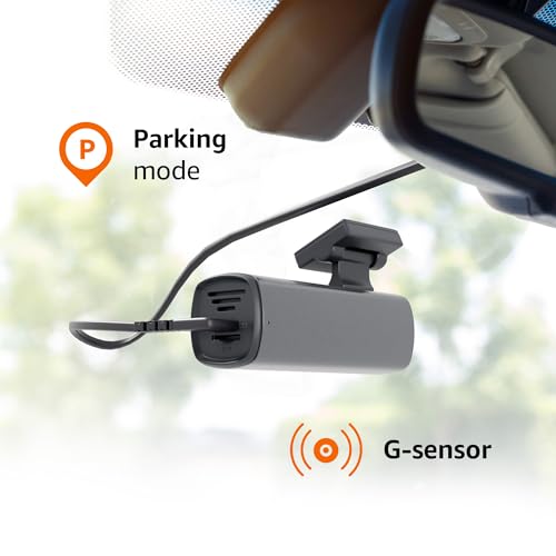 Image of Amazon Basics Car Dash Camera Full HD 1080p, 150 Wide Angle, F2.0 Aperture, Super-Capacitor, G-Sensor, WiFi, Parking Mode, Upto 128GB Supported