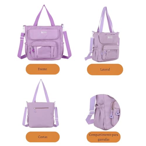Bolsa Feminina Alça Transversal Ombro Bolsinha Resistente Juvenil Dia a Dia Faculdade Cursinho Moder