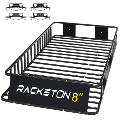 Racketon 74” x 39” x 8” Small SUV Roof Rack Cargo Basket