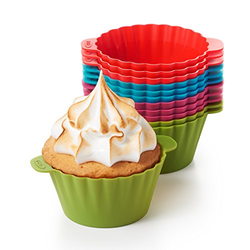 Comparison: Best Silicone Cupcake Cups 3 OXO Good Grips Silicone Baking Cups, Pack of 12, Reusable, BPA-Free, Dishwasher Safe, Non-Stick, Food Grade, Cupcake Cups, Muffin Cups, Cupcake Liners, Muffin Liners