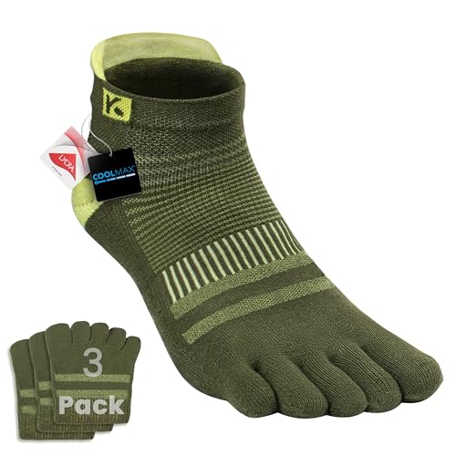 Image of COOLMAX Running Toe Socks, Cushioned, Athletic Ankle, Men Women
