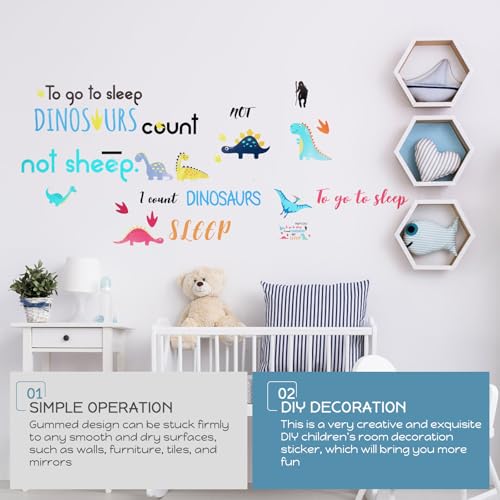 Vinilos decorativos dinosaurios para dormitorio 2 piezas miniatura 5