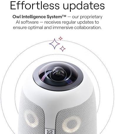 Close-up of Meeting Owl 3 camera lens