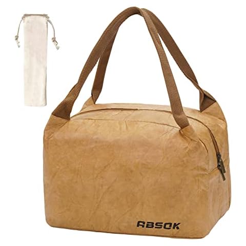 ABSOK Lunch Bag for Women/Men,Reusable Lunch Bag Lightweight and Water-Resistant Tyvek® Material, Easy to clean Reusable Lunch Bag, Lunch box for Women, Lunch Tote, Insulated Lunch Bags for Women Cover