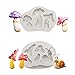 Xidmold 2 Pcs Mushroom Snail Silicone Mold Cake Fondant Mold Chocolate Candy Molds Cupcake Decoration Cake Decorating Tools Desserts Ice Cube Tray Sugarcraft Baking Mold Polymer Clay Molds