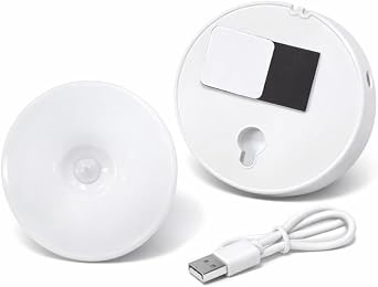 2’li Set Sensörlü LED Kabin Işığı Gece Lambası | 1,5W | 4000K Doğal Beyaz | 150 Lümen | USB Şarjlı | Manyetik & Bantlı | Mutfak Dolabı, Merdiven, Gardırop Aydınlatma Karanlıkta Harekete Duyarlı [Enerji Sınıfı F]