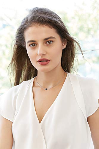 Minimalist Black Pearl Choker Necklace - 6.0 Mm Potato Shape Adjustable One Pearl Necklace Jewelry Stainless Steel Small Dainty Peacock Blue Pearl Choker Collar Necklace For Women Teen Girls 14 Inch #TOP3