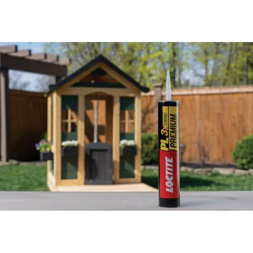 Image of Loctite PL Premium Polyurethane Construction Adhesive, Versatile Construction Glue for Wood, Concrete, Metal & More - 28 fl oz Cartridge, Pack of 1