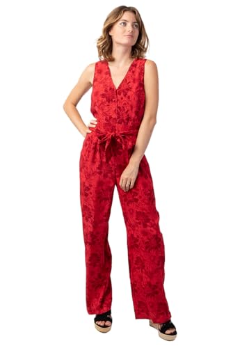 Combi pantalon femme habillé rouge PAULY, le look idéal pour vos soirées chic