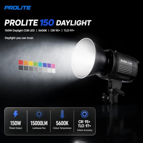 Image of Prolite PL-150W Daylight COB LED Studio Light, 5600K Bowens Mount