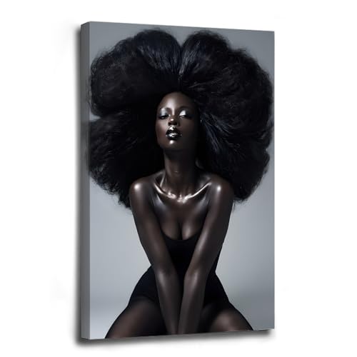 Modern style decoration upscale black women fashion afro hairstyle wall