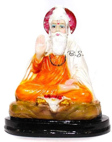 Image of Small Valmiki Idol | Valmiki Marble Statue Murti for Home & Office Puja Room Showpiece Figurine for Home Decor Living Room, Decorative Item (Height 6 Inch)