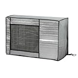 Lawnoval Cubierta impermeable de aluminio para aire acondicionado, protección contra el polvo, protección contra los rayos UV, se adapta a varios tamaños (largo x ancho x alto 70 cm)