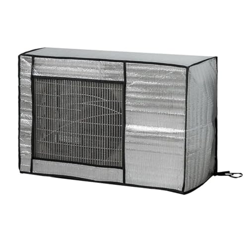 MeevrgR 1 funda portátil de aluminio para aire acondicionado, 1 pieza de aluminio adecuada para exteriores y viento fuerte, lo que permite una instalación y desmontaje cómodos (105 x 40 x 75 cm)