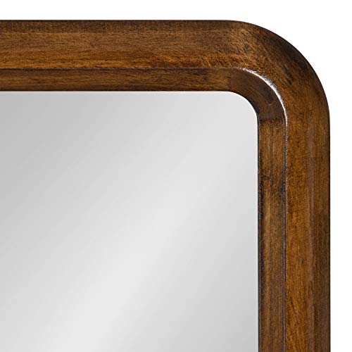 Kate And Laurel 217838 Pao Mid-Century Panel Wood Framed Wall Mirror, 16 X 48, Walnut Brown thumb #5