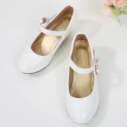 IWIHMIV Little Girls Mary Jane Shoes with Low Heel Comfortable Princess Dress Shoes for Wedding School Party4