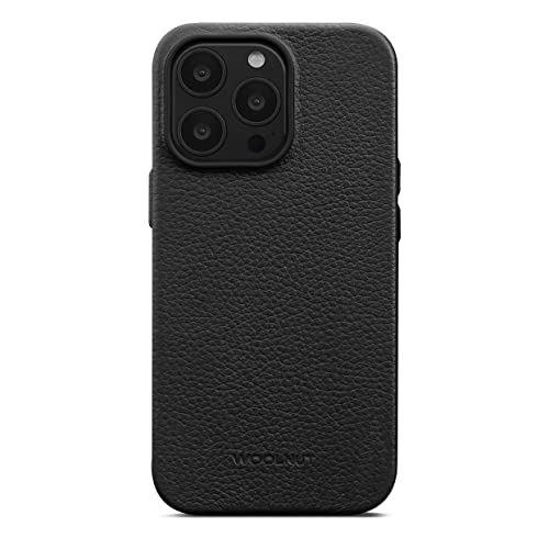 Woolnut étui cuir iPhone 13 Pro noir la patine unique d'un accessoire d'exception