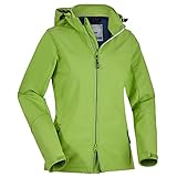Fifty Five - Softshelljacken Damen Saint Anne Grün - Größe 38 - Moderne Funktionsjacke für Damen wasserdicht & atmungsaktiv - Sportliche Damenjacke mit Kapuze & Stehkragen