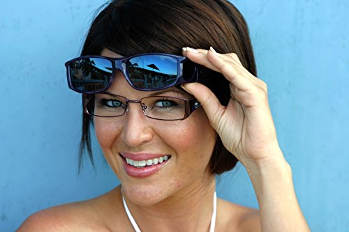 Fitovers Eyewear - Jett Collection Designed to Fit Over Medium Oval Frames Not Exceeding 143mm X 39mm - Olive Charcoal/polarized Yellow4