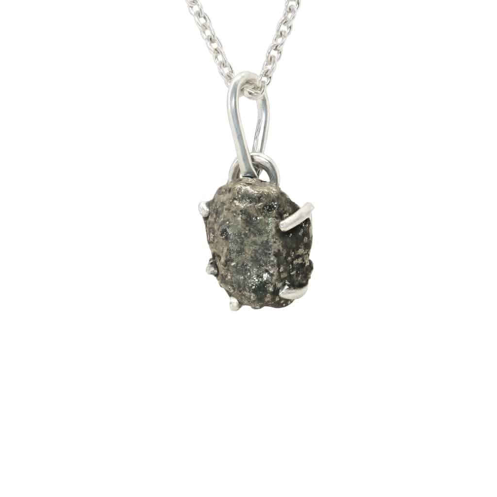 Raw Pyrite Pendant Sterling Silver Handmade Necklace Natural Gemstone Jewelry Minimalist Pendant Birthday Gift for Women