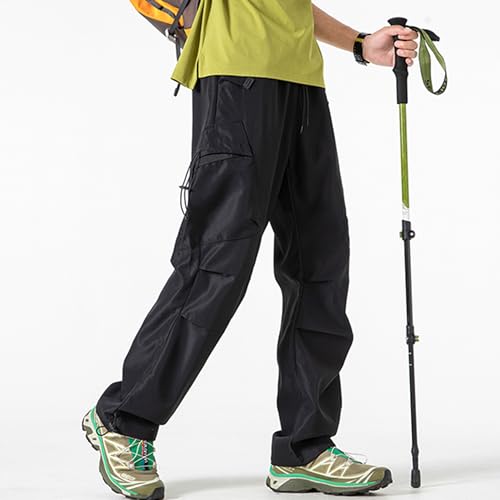 XYXIONGMAO Men's Casual Cargo Pants Loose Techwear Sweatpants Hip Hop Multi Pocket Streetwear Baggy Black Tactical Pants2