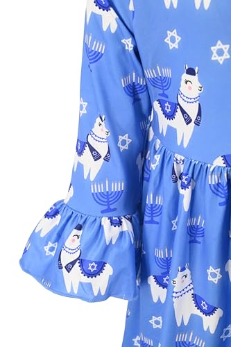 Image of Girls Long Sleeve Ruffled Dresses for Toddlers and Kids