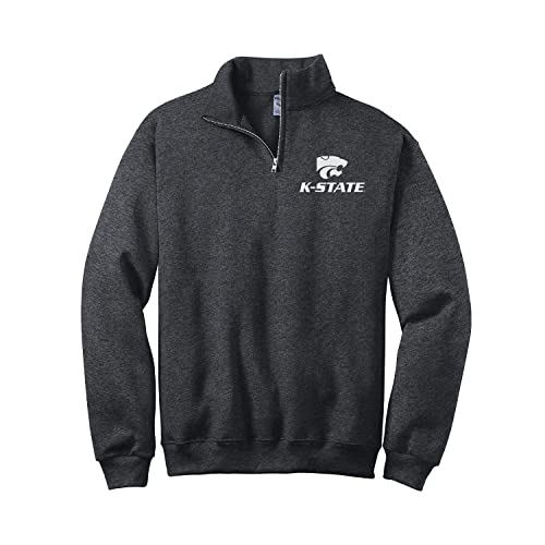 Sorority Letters Shop Kansas State University Quarter Zip Sweatshirt with K-State Powercat Logo