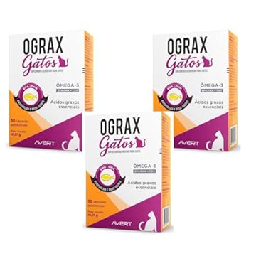Kit 3 Unidades Ograx Gatos - 30 cápsulas