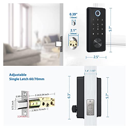 Serrure de porte intelligente avec empreinte digitale et code carte
