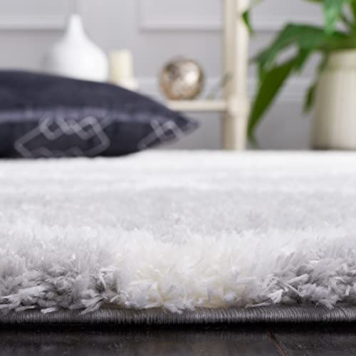 Tapete decorativo SAFAVIEH 5'x7' gris claro y blanco miniatura 5