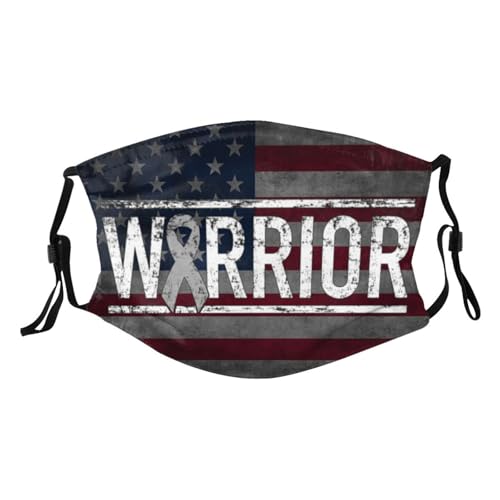 BRAIN CANCER WARRIOR TUMOR AWARENESS RIBBON Adult Dust Mask Adjustable Dust Face with 2 Filter58