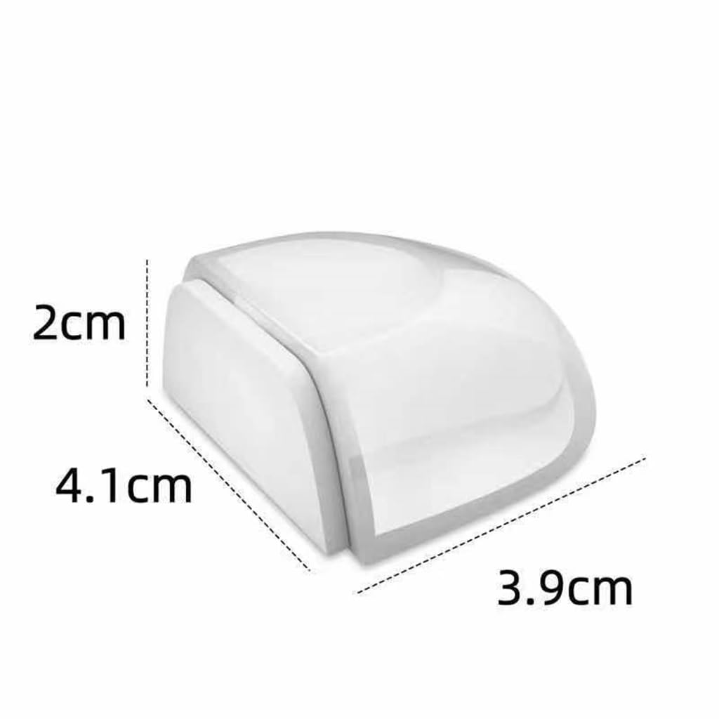 Tope de puerta acrílico transparente sin perforaciones, succión de silicona y tope de puerta silencioso