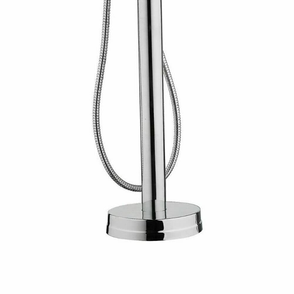 Grifo para bañera de pie independiente, retro, de pie, de cobre, acero inoxidable, montaje en el suelo