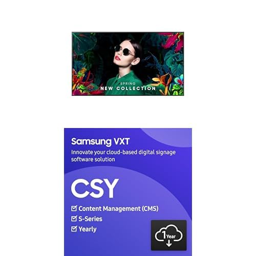 Image of SAMSUNG 85 inch QMC LFD Dynamic Crystal Color Display + VXT S-Series w /Cloud Based, Content Management Software, 1 Year Subscription