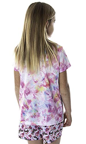 Intimo Peanuts Girls' Snoopy Pajamas So Fab Tie Dye Shirt And Shorts 2 Piece Pajama Set4