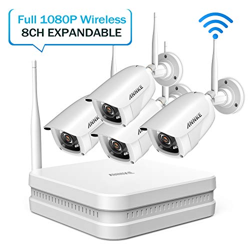ANNKE Wireless Security Camera System- Full HD 1080P 8CH Wi-Fi NVR Video Surveillance