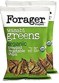 Forager Glueten Free Corn Free Organic Vegetable Chips 5oz, 2 Pack (Wasabi)