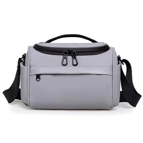 Camera Shoulder Bag Waterproof for DSLR/SLR/Mirrorless – Compact Crossbody Photography Case for Canon, Nikon, Sony – Lightweight Travel Camera Bag for Men & Women (Grey)