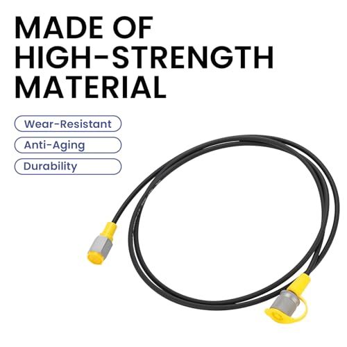 Image of MEASUREMAN Hydraulic Test Hose, 630 BAR /9000 PSI, G1 /4 inchNPT to M16, 1.6m, Zinc-Nickel Alloy, High-Pressure Coupling Hose