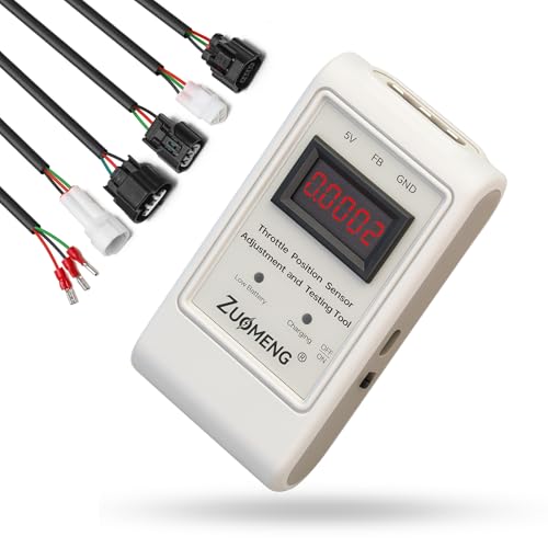 Image of Throttle Position Sensor Adjustment and Testing Tool with Rechargeable Battery, Includes All Adapters, 1 /10,000, Compatible with Performance Motorcycles, Car, or Other Vehicles with Adjustable 5V TPS