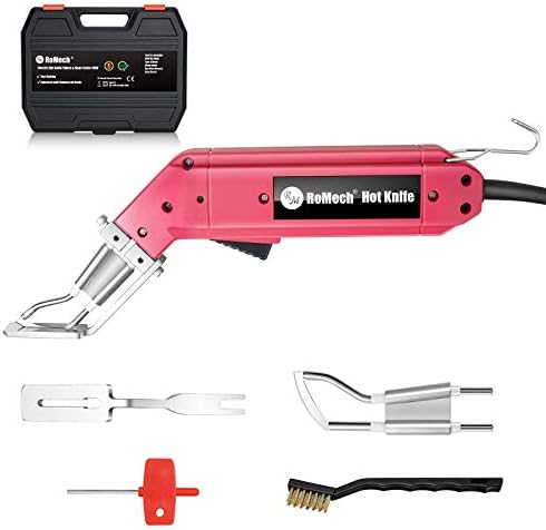 RoMech Rope Cutter Fabric Cutter - Pro Electric Hot Knife Heat Sealer with Non-adjustable Power (60W) - Cutting Tool Kit- with Blades & Accessories (RM-017)