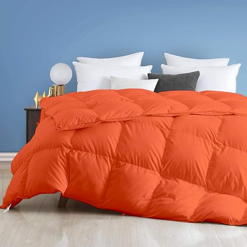 Image of Day Care - 400 GSM Hotel Quality-Down Alternative Microfiber Comforter for Heavy Winter Double Bed Comforter /Blanket /Rajai (90 inch x 100 inch Inches /228cm x 228cm) - Comforter Double Bed|Orange