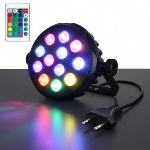 12 LED PAR Light RGB Stage Light with Remote Control | DJ Disco P...